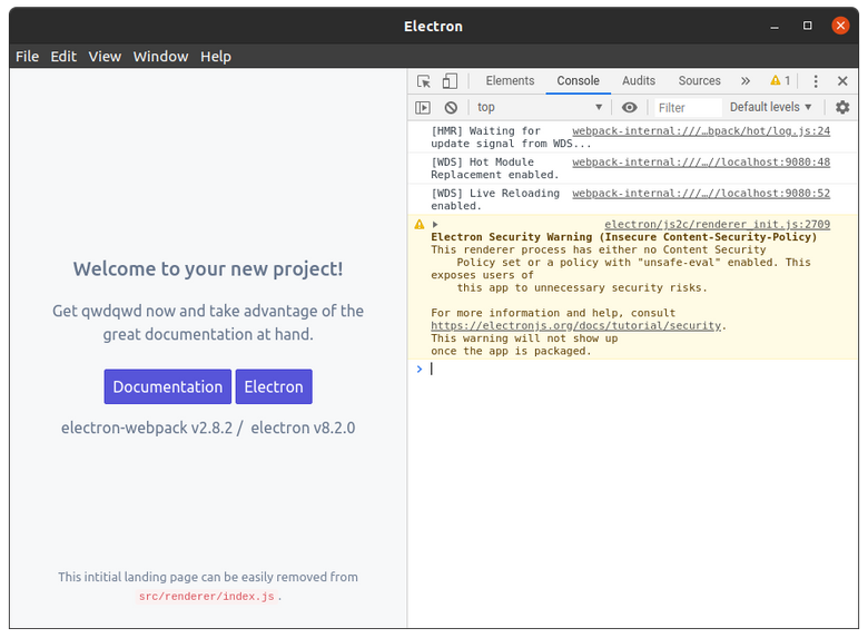 Electron app